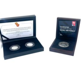 Three cased silver coins '2019 celebrates the 50th anniversary of the Guernsey and Jersey 50 coin