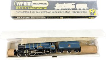 Boxed Wrenn railways W2223 4-6-0 castle class loco, blue BR