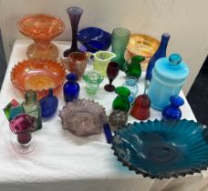 Selection of carnival glass