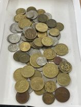 Selection of vintage coins includes dollars etc