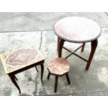 Music table, stool and occasional tables tallest measures approx 21 inches tall