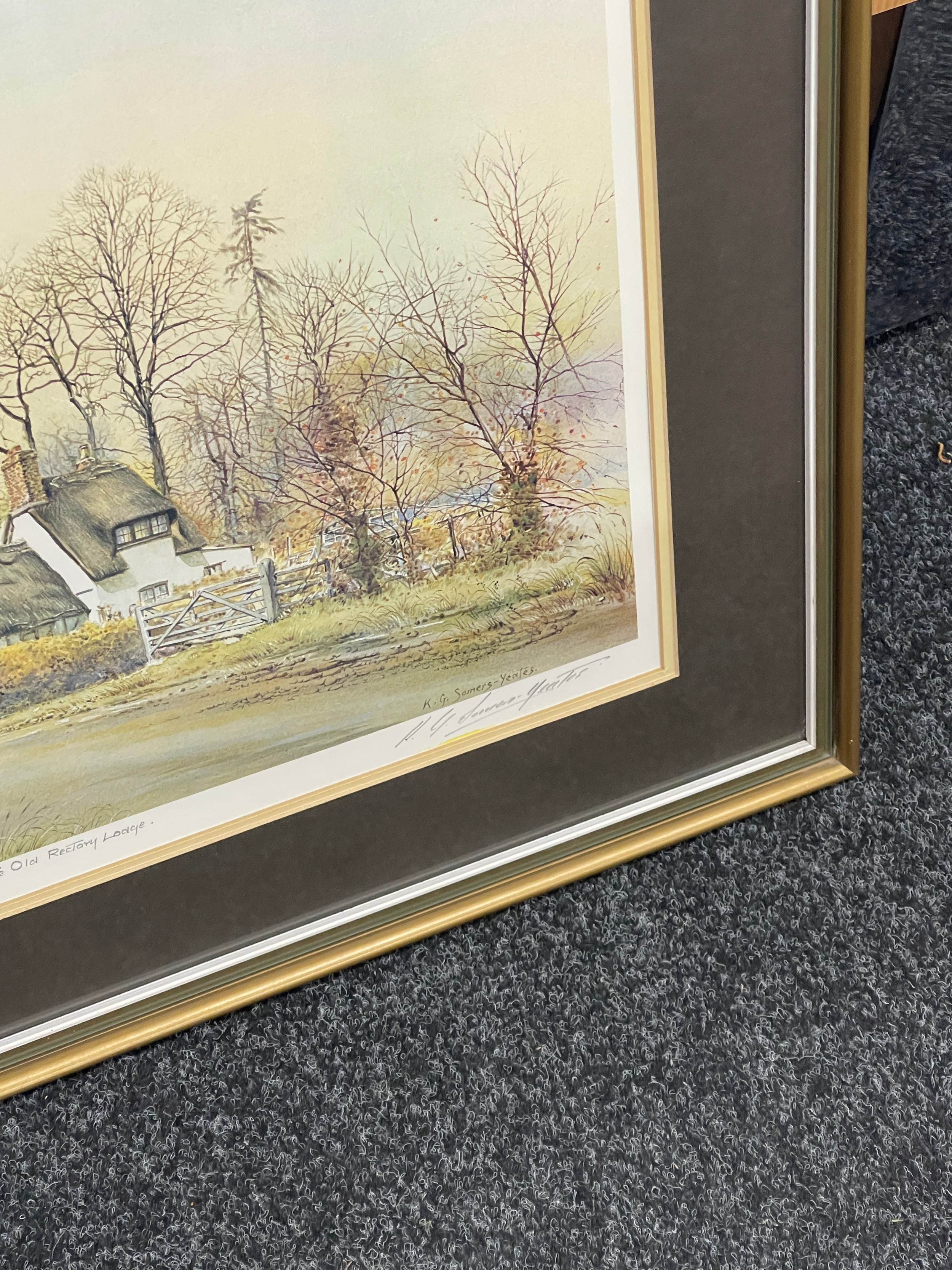 Framed The Old Rectory Lodge print by K.G Summers, signed limited edition number 53/250 measures - Image 2 of 4