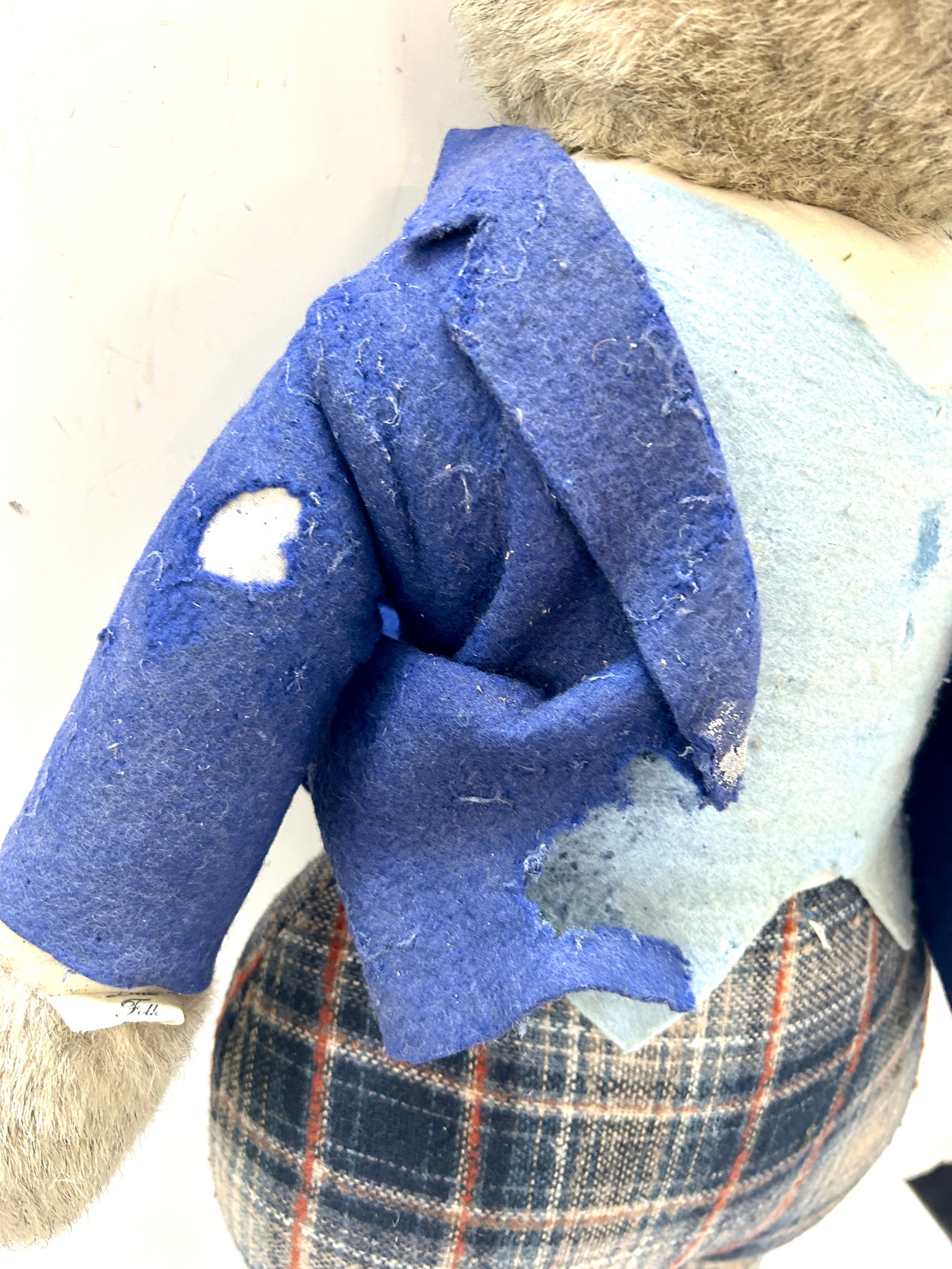 Vintage tall Little folk Peter Rabbit, jacket in need of repair, overall height 34 inches - Image 2 of 4