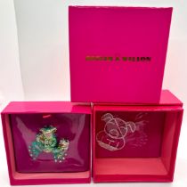 Boxed new Butler and Wilson stone set pig brooch, frog brooch