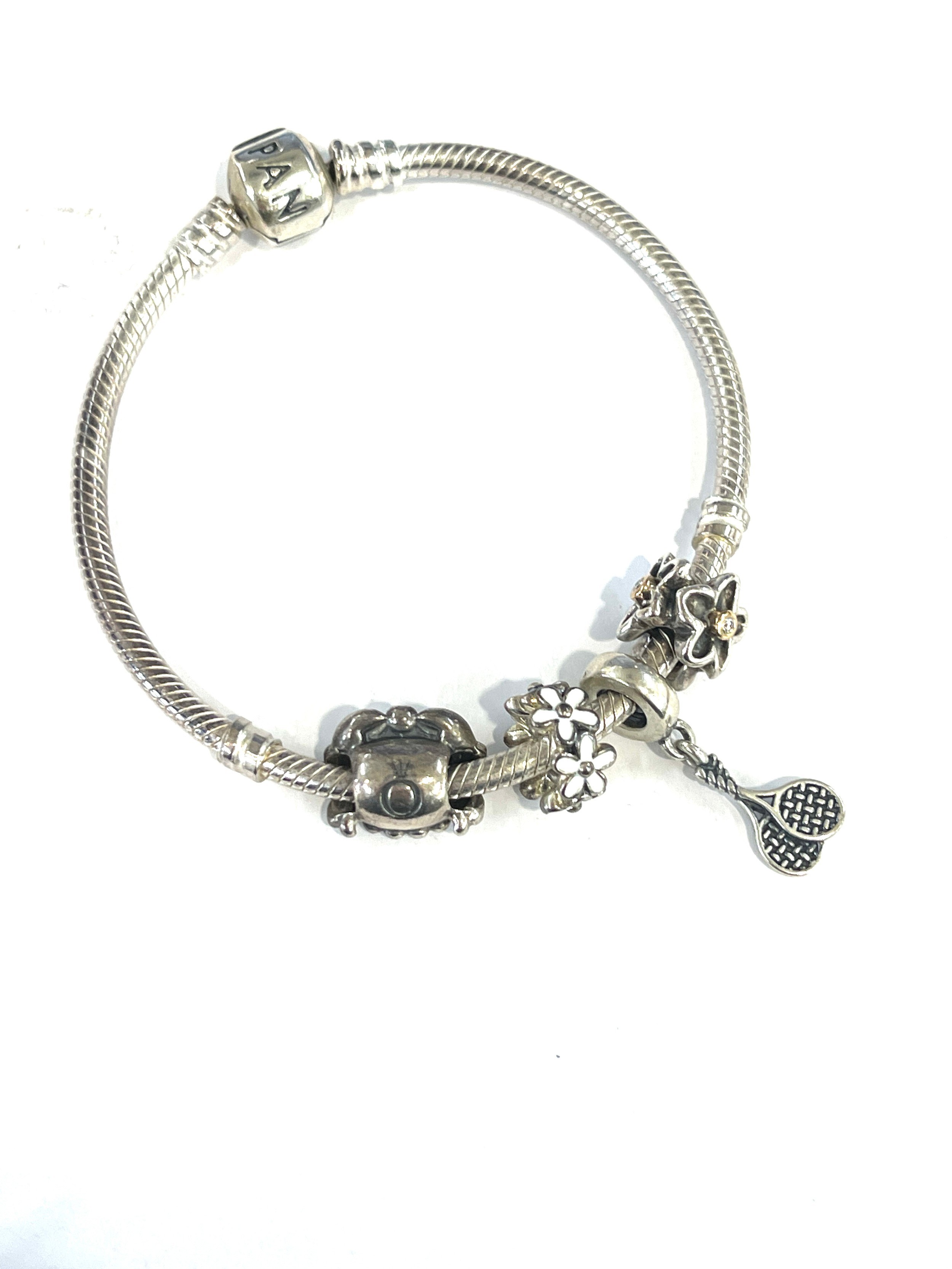 Pandora bracelet and 4 charms