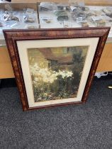 Signed framed print by Walker Osborn measures approximately 32 inches tall 26 inches wide