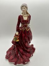 Royal Doulton limited edition figurine Mistletoe & Wine lady, with COA