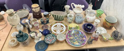 Selection of miscellaneous includes pottery, glass ware etc