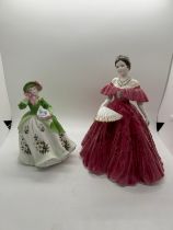 2 Royal Worcester figurines both with COA, Sweet Holly and Queen Elizabeth the Queen Moter