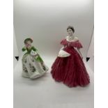 2 Royal Worcester figurines both with COA, Sweet Holly and Queen Elizabeth the Queen Moter