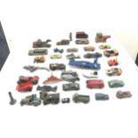 Selection of vintage dye cast cars includes Match box and Corgi