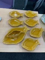Selection of vintage Lichon fish plates