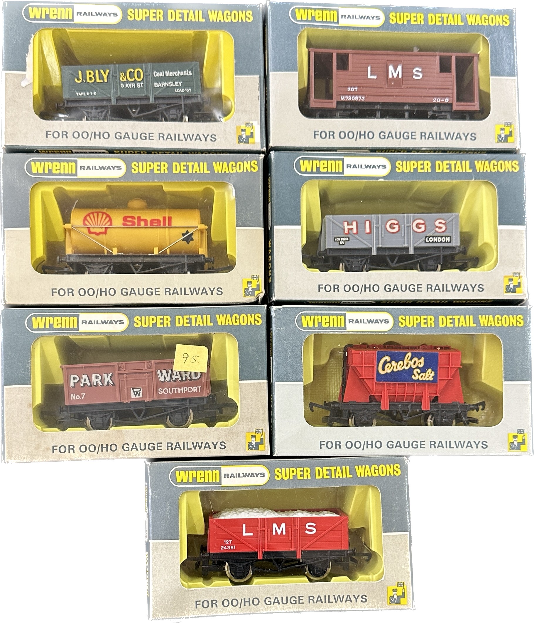 Selection of 7 Boxed Wrenn railways super detail wagons to include W5022, W5003, W4630, W5044,