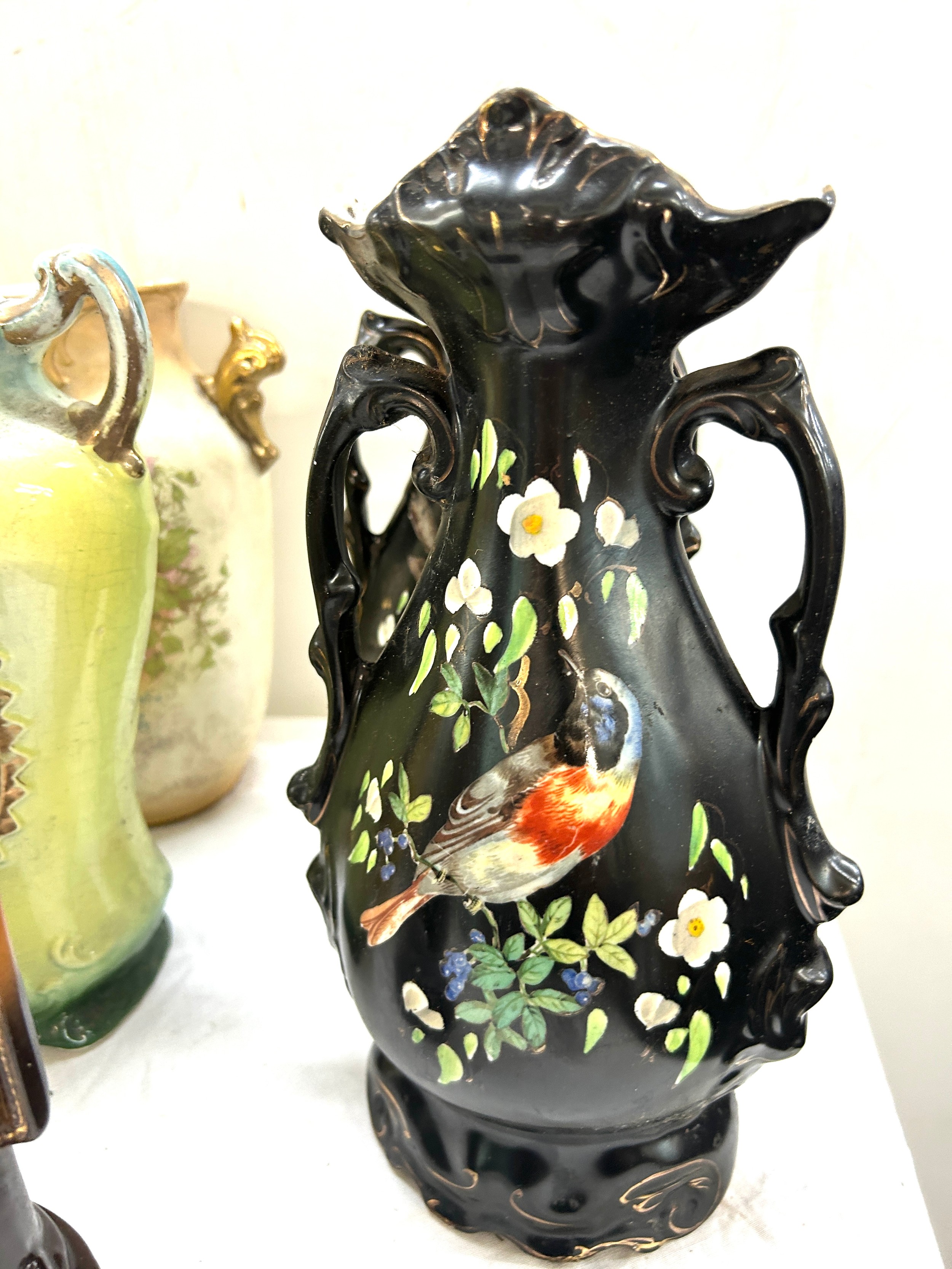 Large selection of jugs and vases to include porcelain tallest measures 11 inches tall - Image 2 of 7