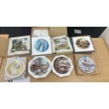 Selection of collectors plates to include 2 Christmas plates, makers Coalport, Wedgwood etc