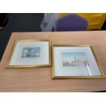 2 Framed prints by J.M.W Turner 15 inches tall 16 inches wide