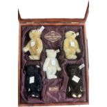 Rare Retired Limited Edition Steiff Five Baby Bears Box Set 1989 - 1993