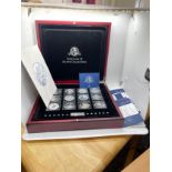 Limited edition World Wide coin set Fabulous 12 Silver collection, all with COAs