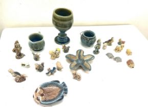 Selection of assorted wade whimseys and jugs