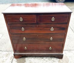 Two over three mahogany chest of drawers