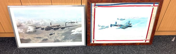 2 framed military prints, one by Maurice Gardner, largest measures Width 30.5 inches, Height 23