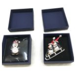 2 Boxed Butler and Wilson Penguin brooches