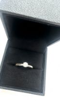 Tolkoswky diamond ring with COA - UK ring size I