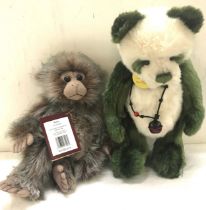 2 Charlie Bears includes Mistletoe and Pimky
