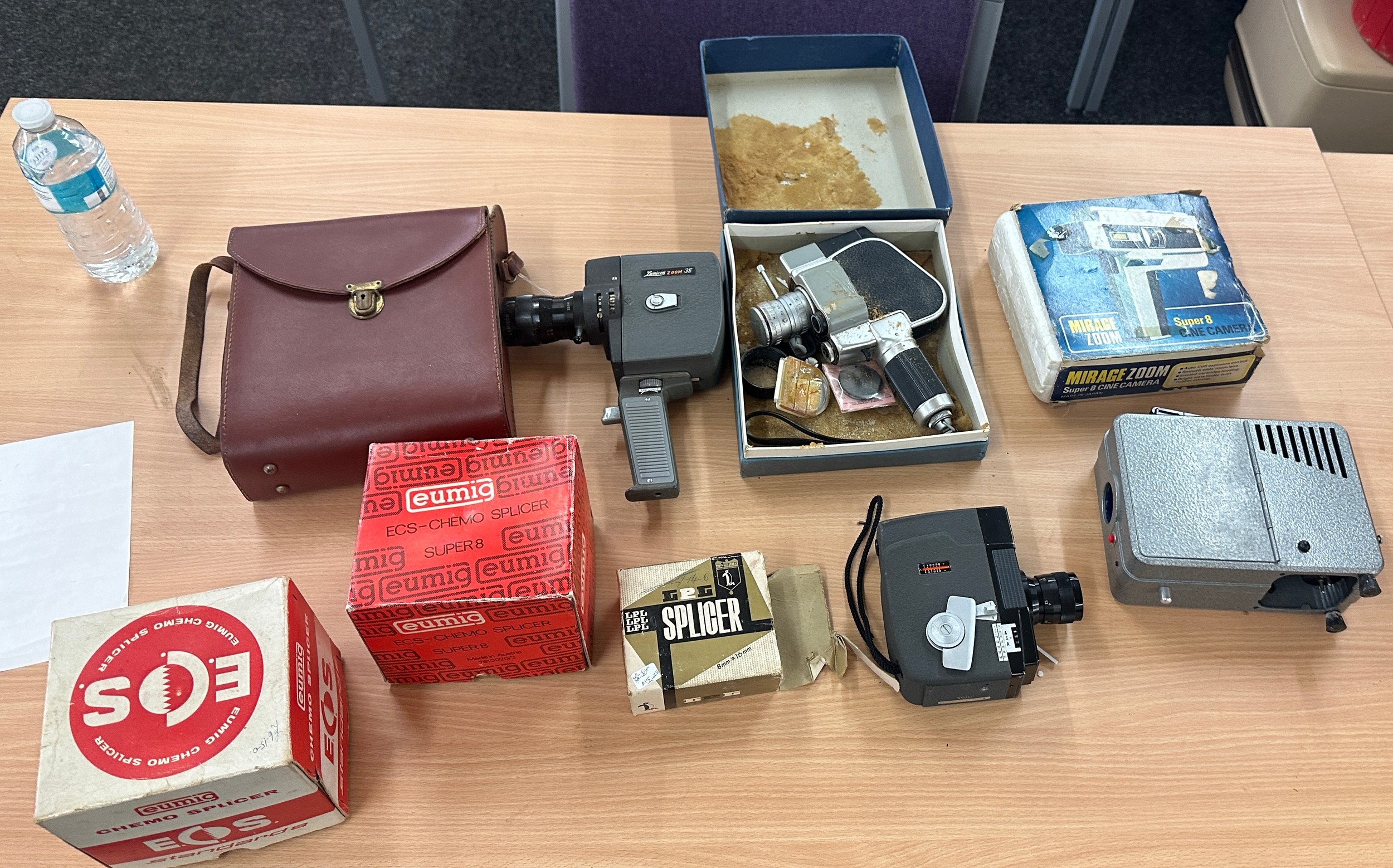 Selection of items to include 8mm cameras, projector and other equipment