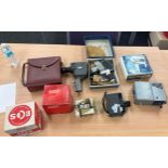 Selection of items to include 8mm cameras, projector and other equipment