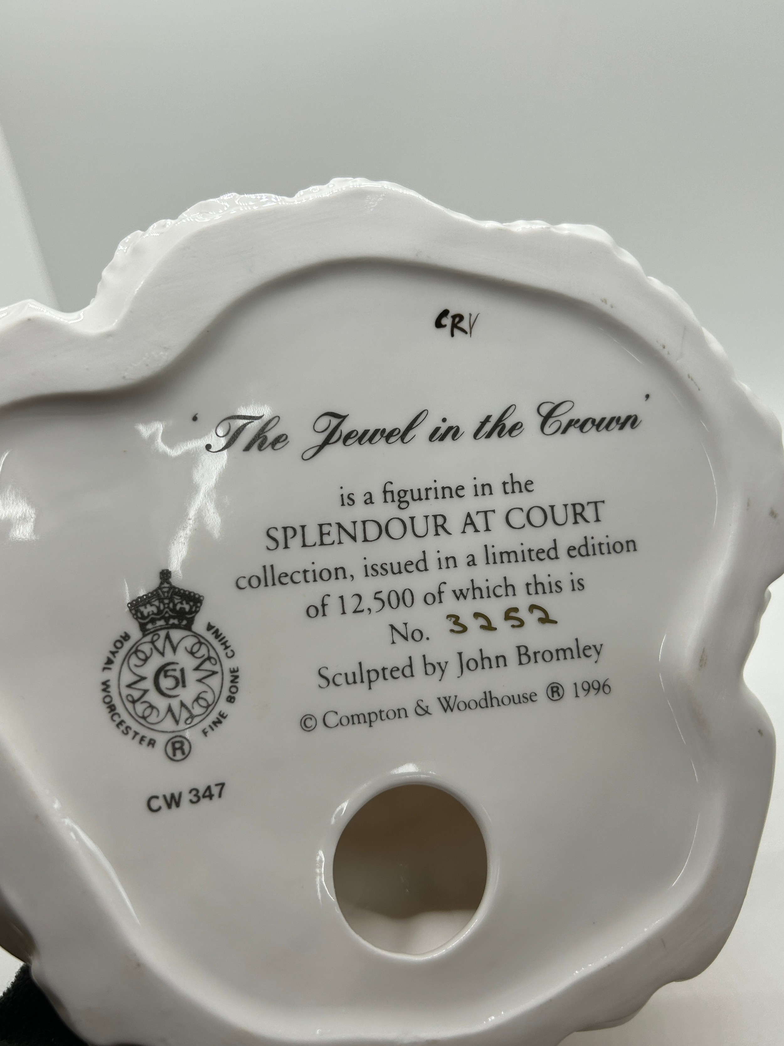 Royal Worcester limited edition figurine, The jewel In The Crown with COA - Image 3 of 4