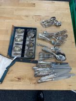 Selection of silver plated cutlery