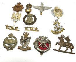 12 military cap badges etc