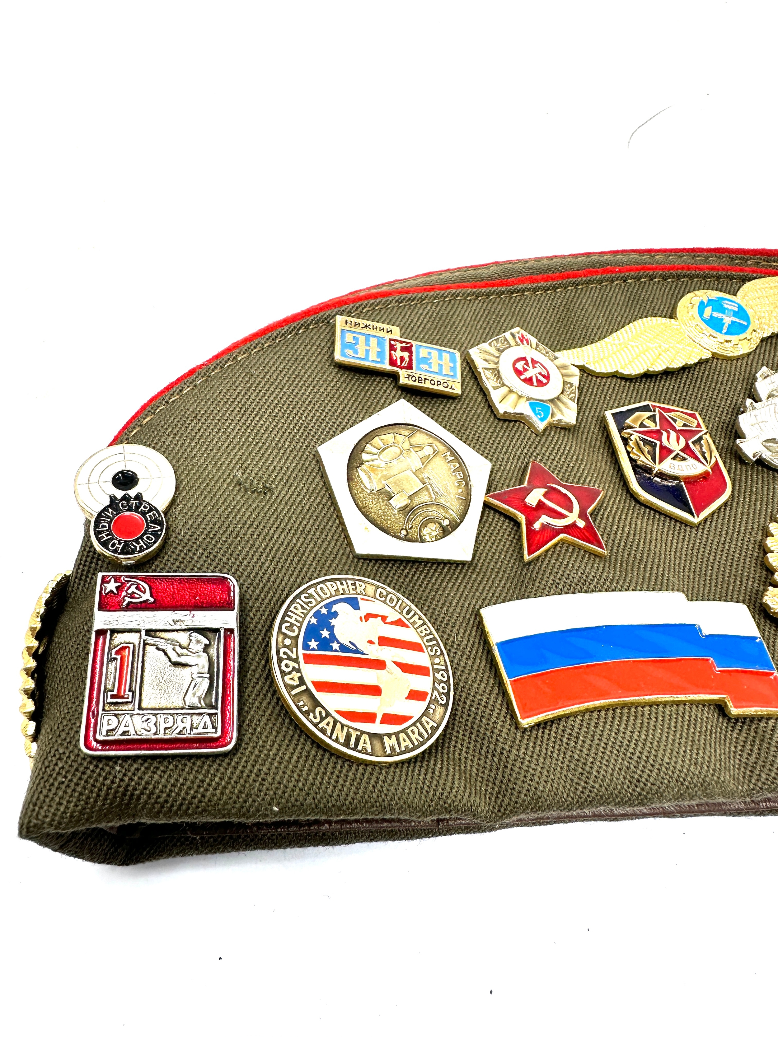 Russian soviet union cap with badges - Image 2 of 6