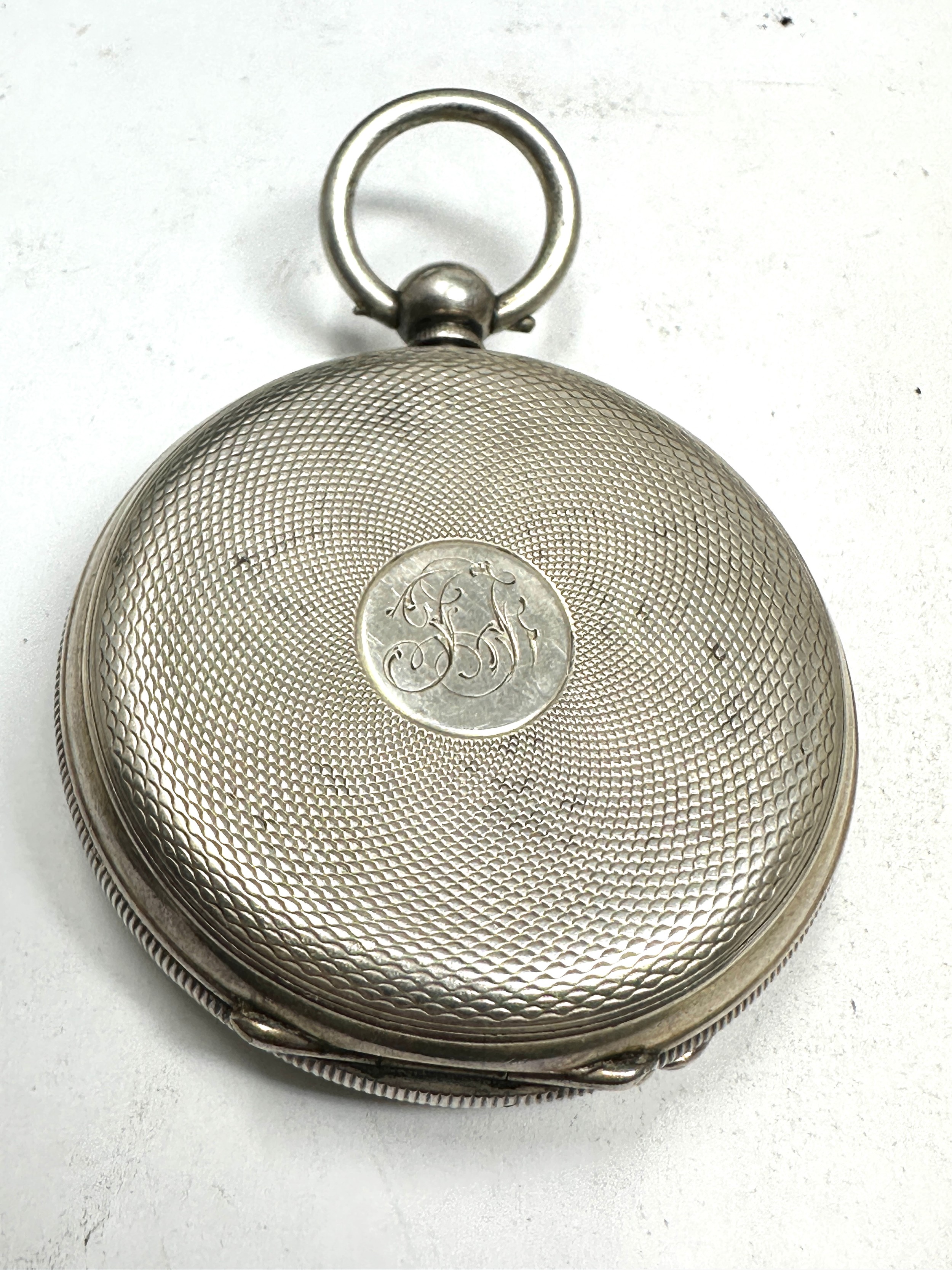 Antique silver open face pocket watch the watch is ticking - Image 2 of 3