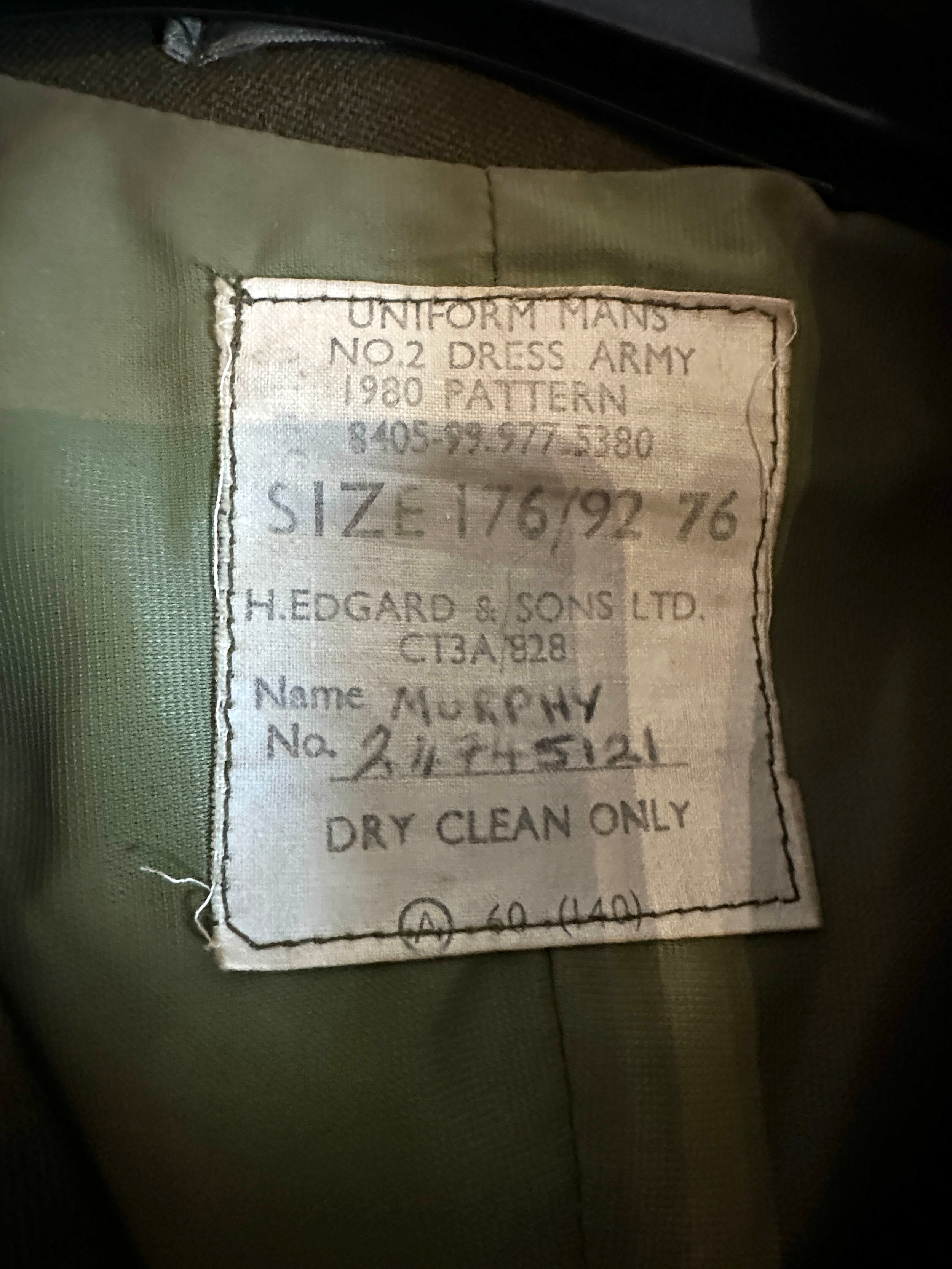 British Army Men's 1980 Pattern No.2 Dress Uniform Jacket - Khaki - Image 5 of 5