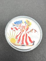 2003 Colorized Walking Lady Liberty Silver Dollar