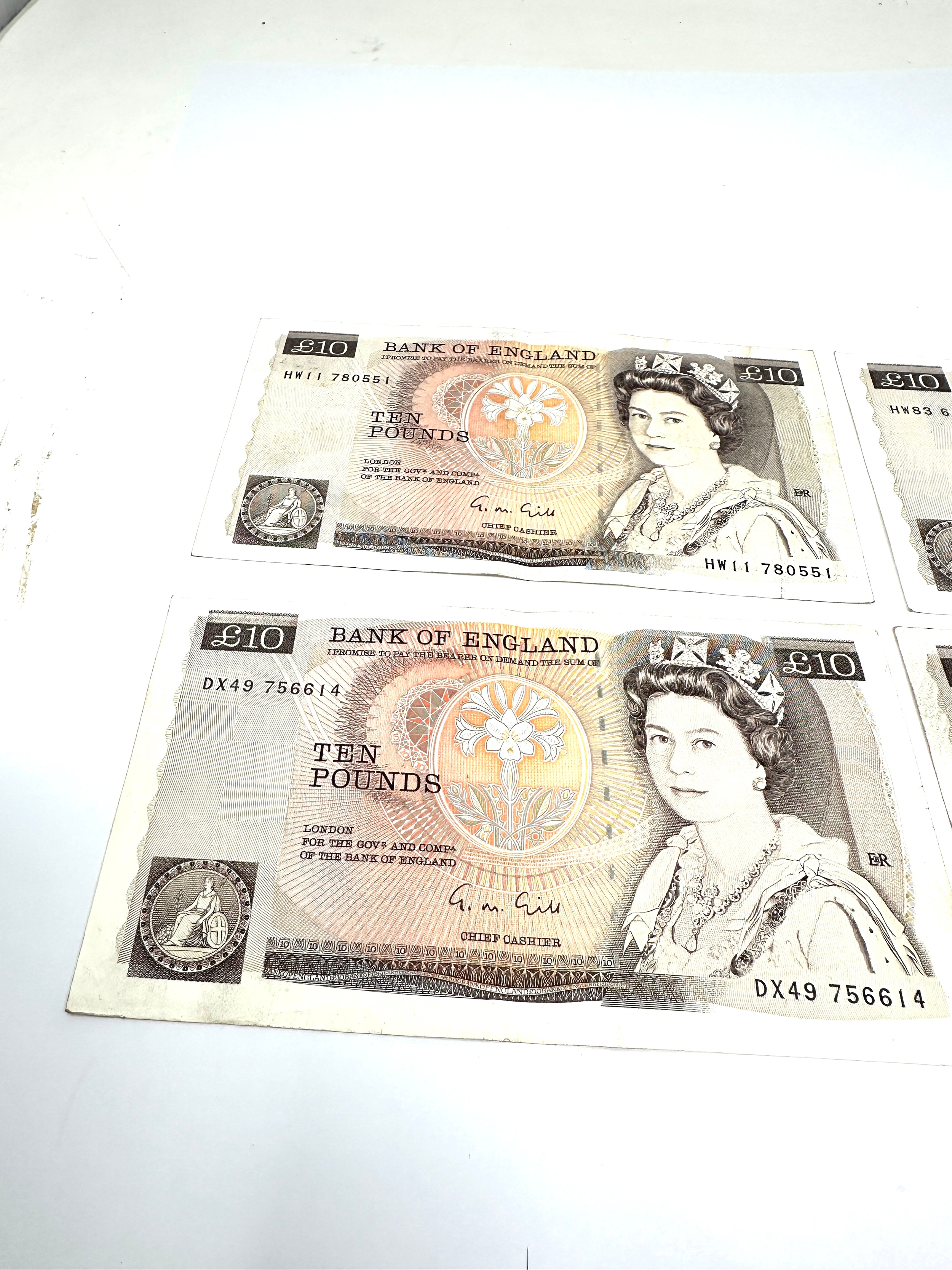 4 old £10 notes G.M Gill - Image 2 of 4