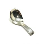 Fine antique Georgian silver tea caddy spoon