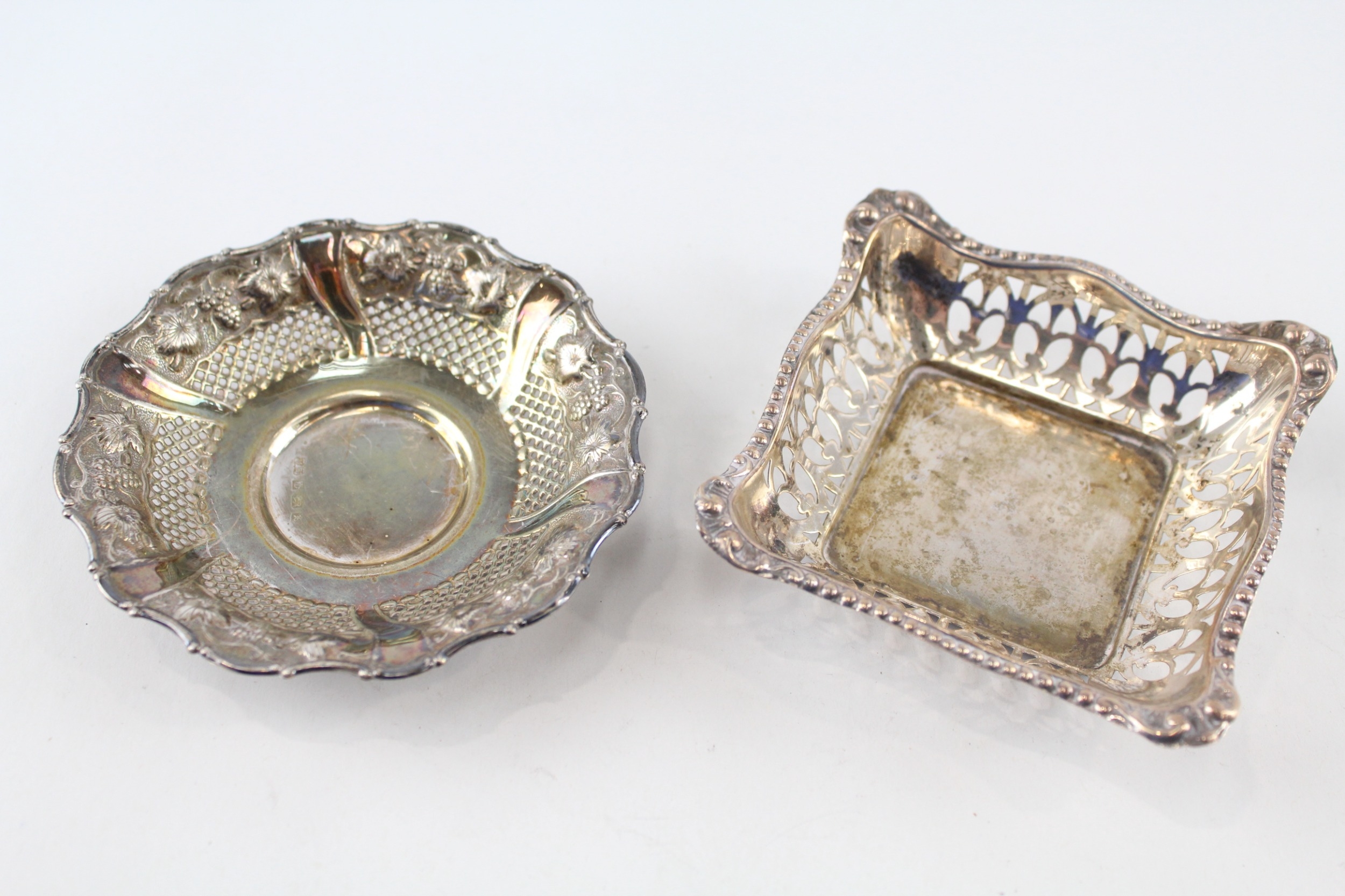 2 x .925 sterling pin / trinket dishes