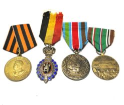 4 vintage world military medals