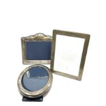 3 x .925 sterling photograph frames