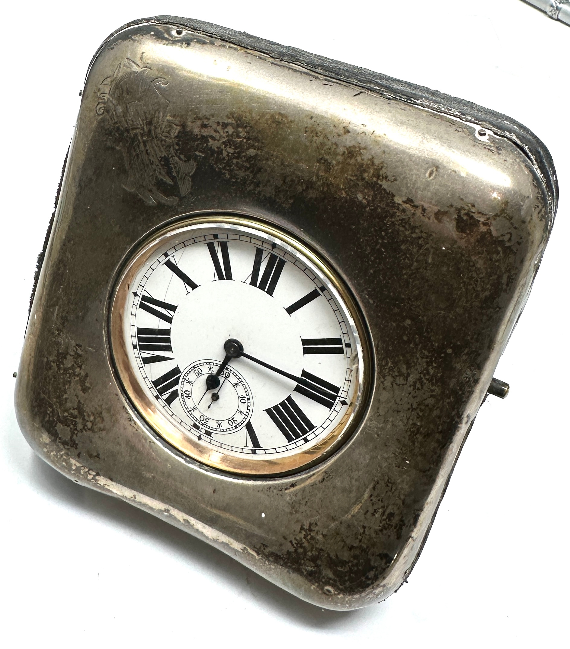 Antique Goliath open face pocket watch with silver travel case the watch is ticking the watch - Image 6 of 6