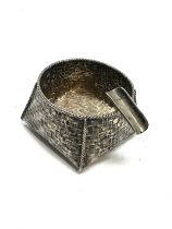 .900 silver novelty basket ashtray
