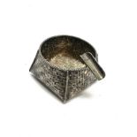 .900 silver novelty basket ashtray