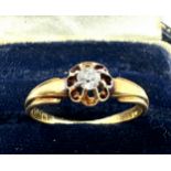 antique 18ct gold diamond ring weight 2.3g