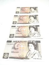 4 x G.Gill £10 Ten Pound Banknotes