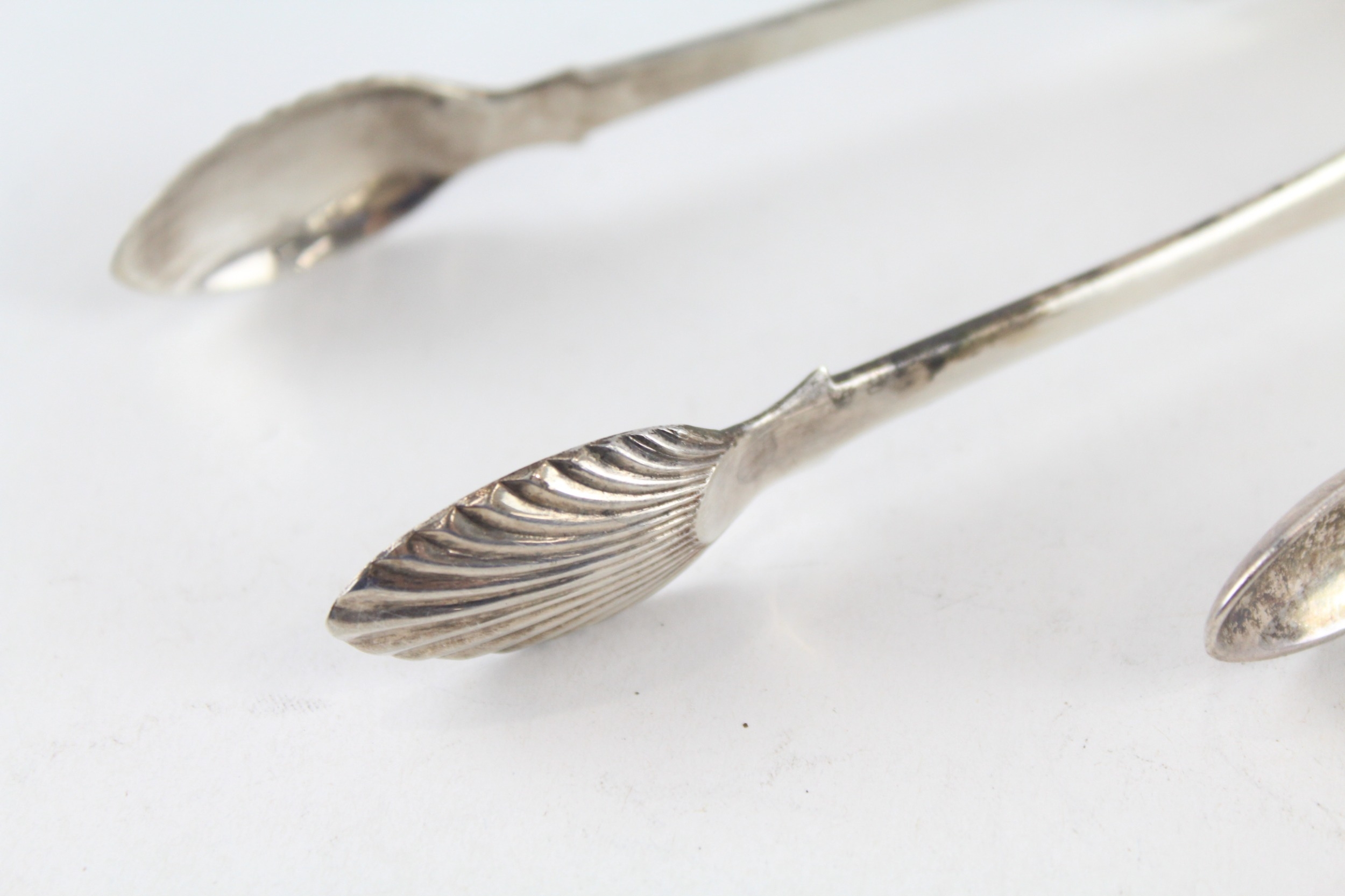 2 x .925 sterling georgian sugar tongs inc scottish - Image 2 of 5