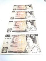 4 x G.Gill £10 Ten Pound Banknotes