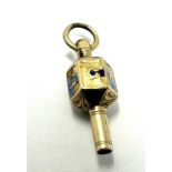 Victorian 9ct gold pocket watch key weight 1.5g